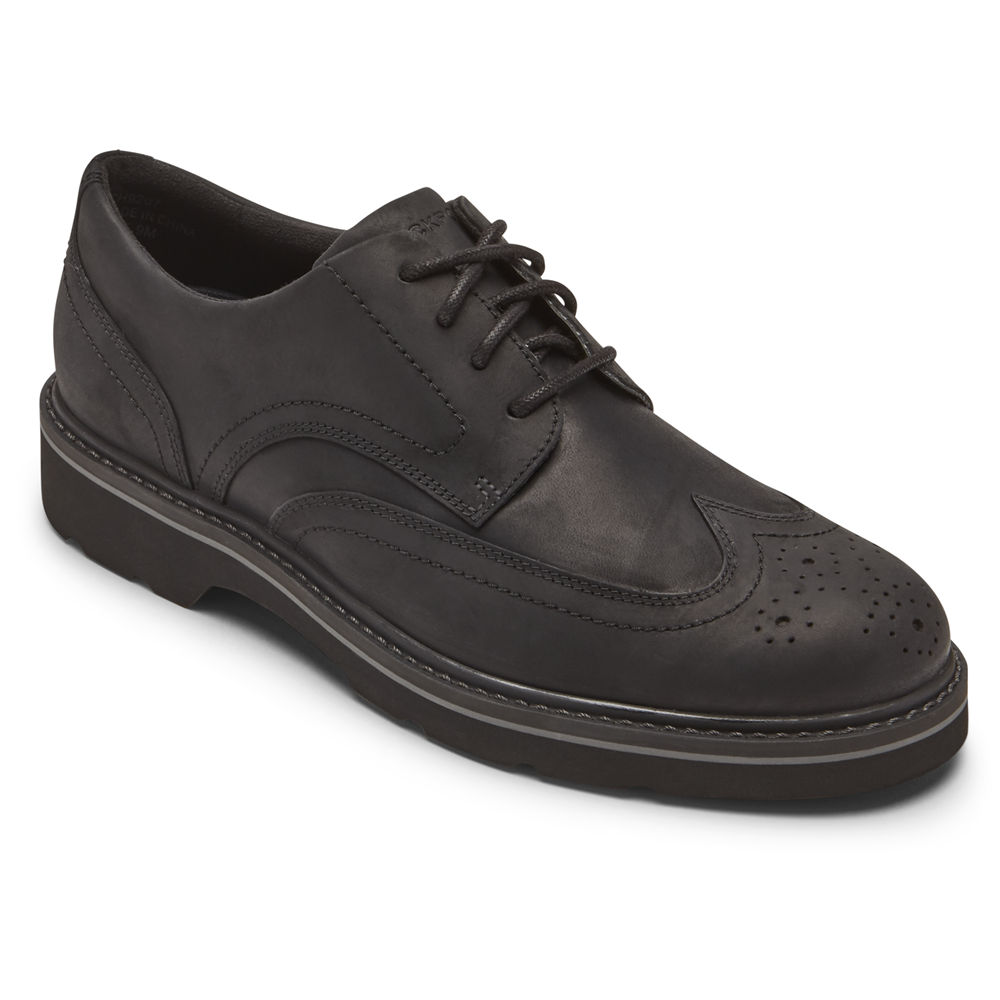 Rockport Mens Sneakers Black - Charlee Waterproof Wingtip - UK 182-PSKLAJ